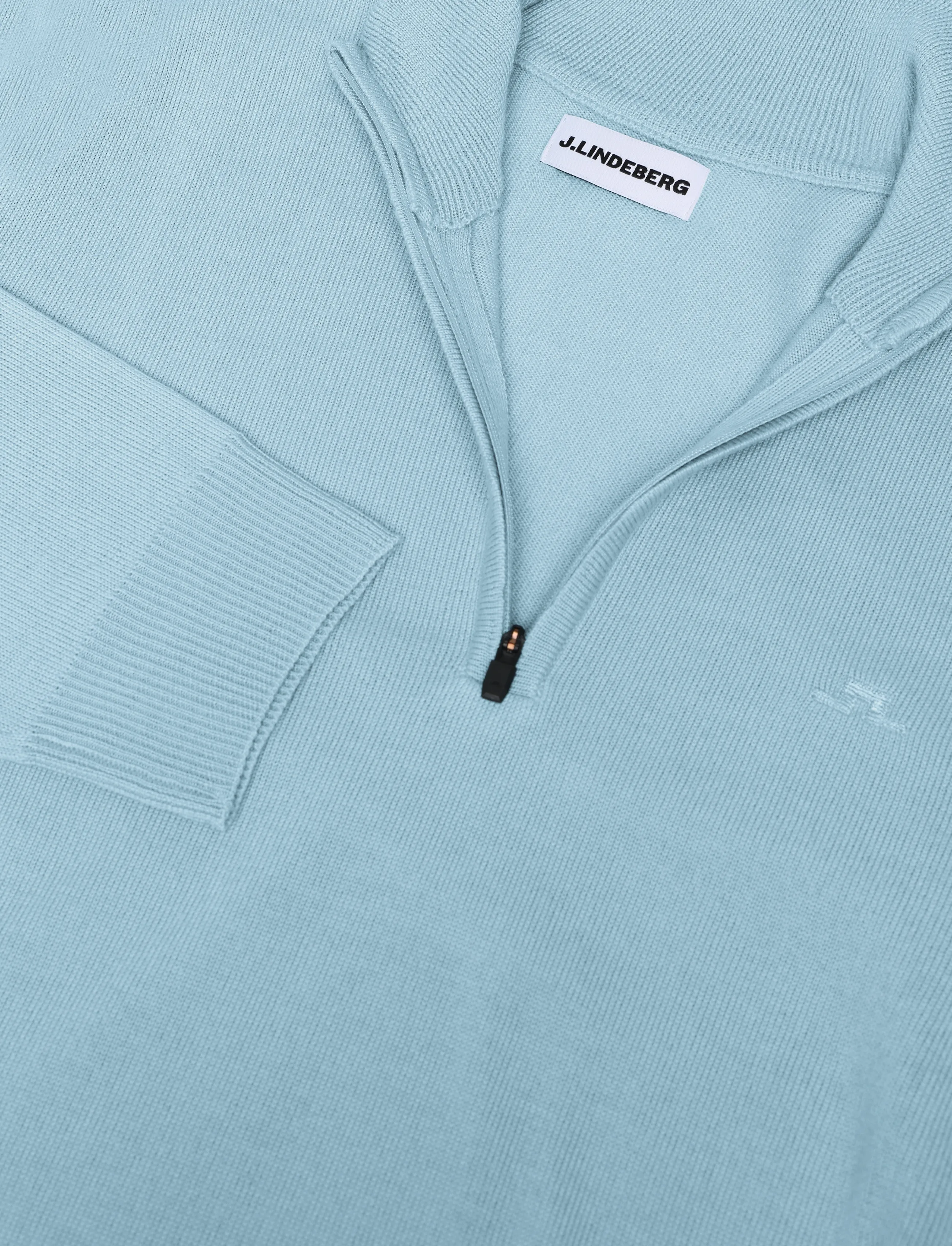 J. Lindeberg - KIYAN QUARTER ZIP SWEATER - poolpika lukuga džemprid - forget-me-not - 5
