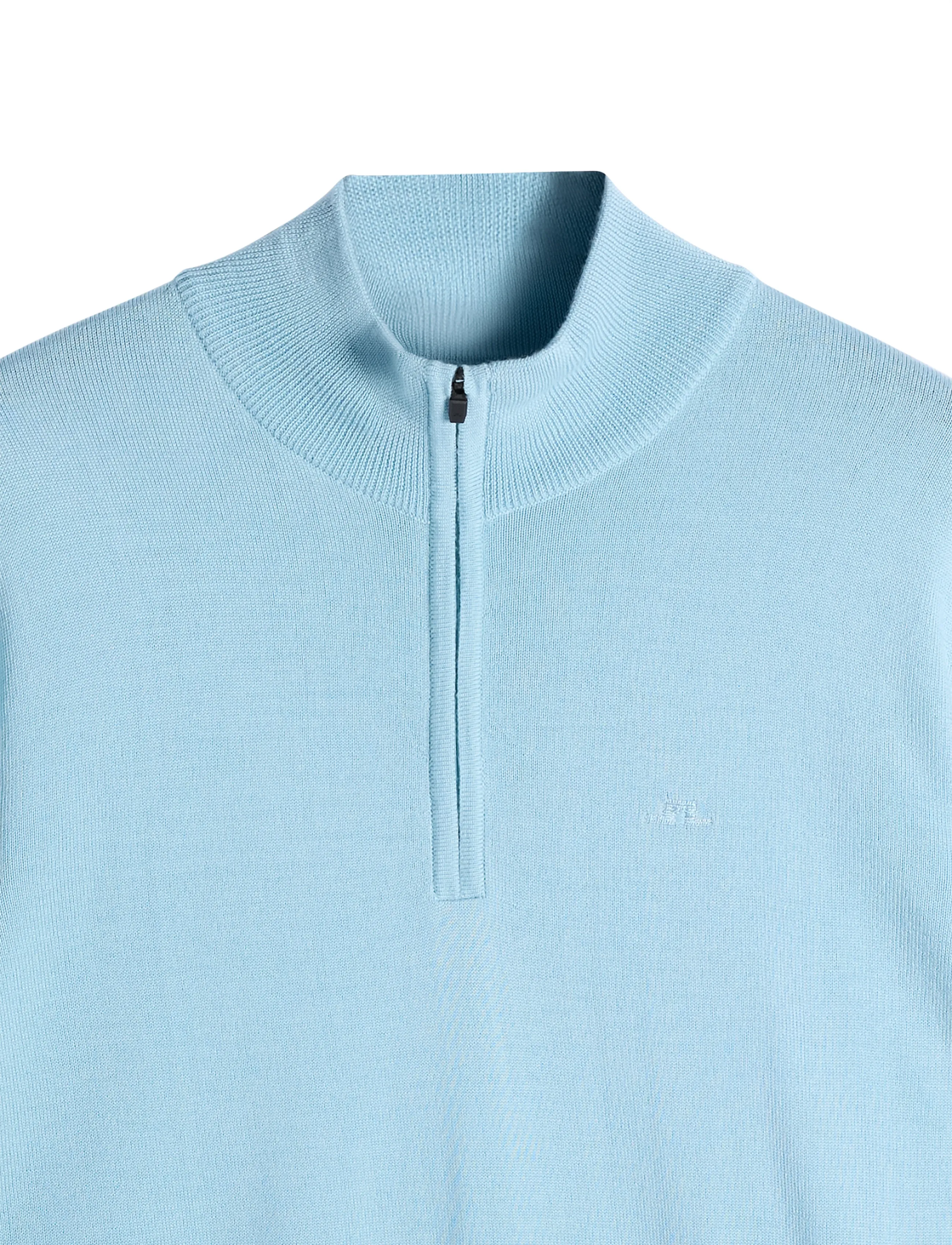 J. Lindeberg - KIYAN QUARTER ZIP SWEATER - half zip-tröjor - forget-me-not - 4