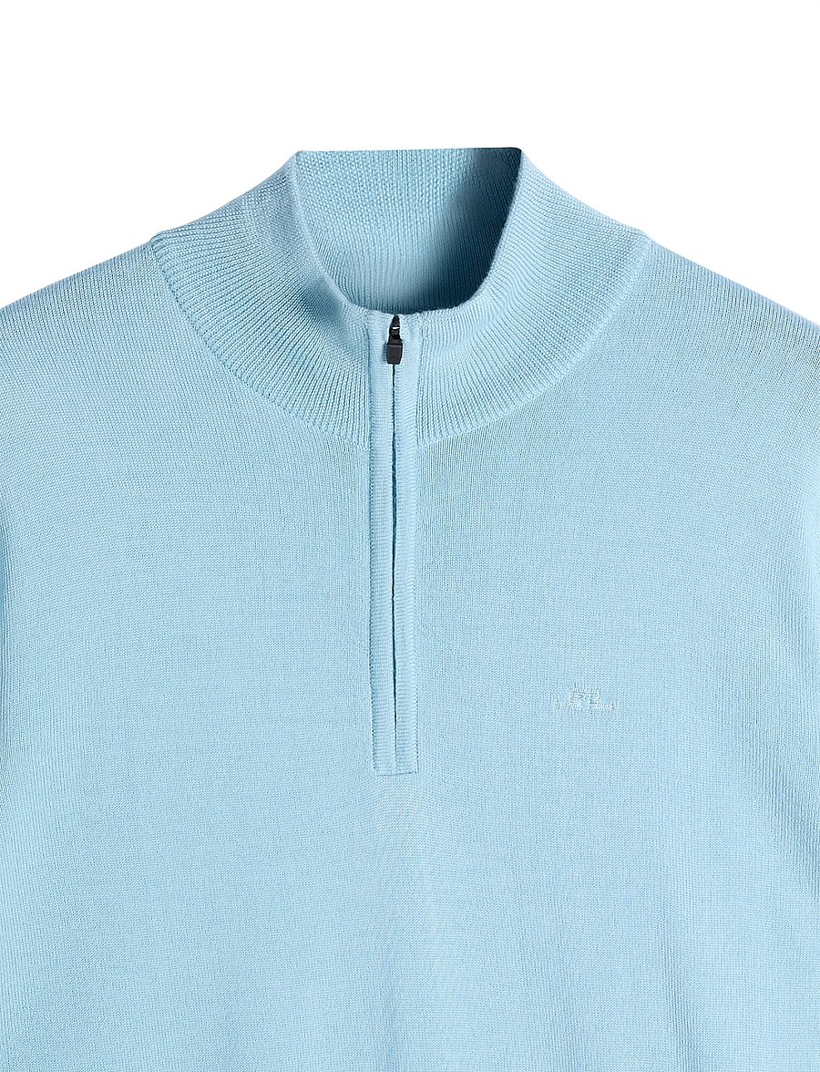 J. Lindeberg - KIYAN QUARTER ZIP SWEATER - half zip-tröjor - forget-me-not - 4