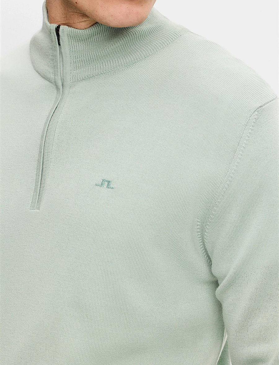 J. Lindeberg - KIYAN QUARTER ZIP SWEATER - pullover mit halbem reißverschluss - jadeite - 4