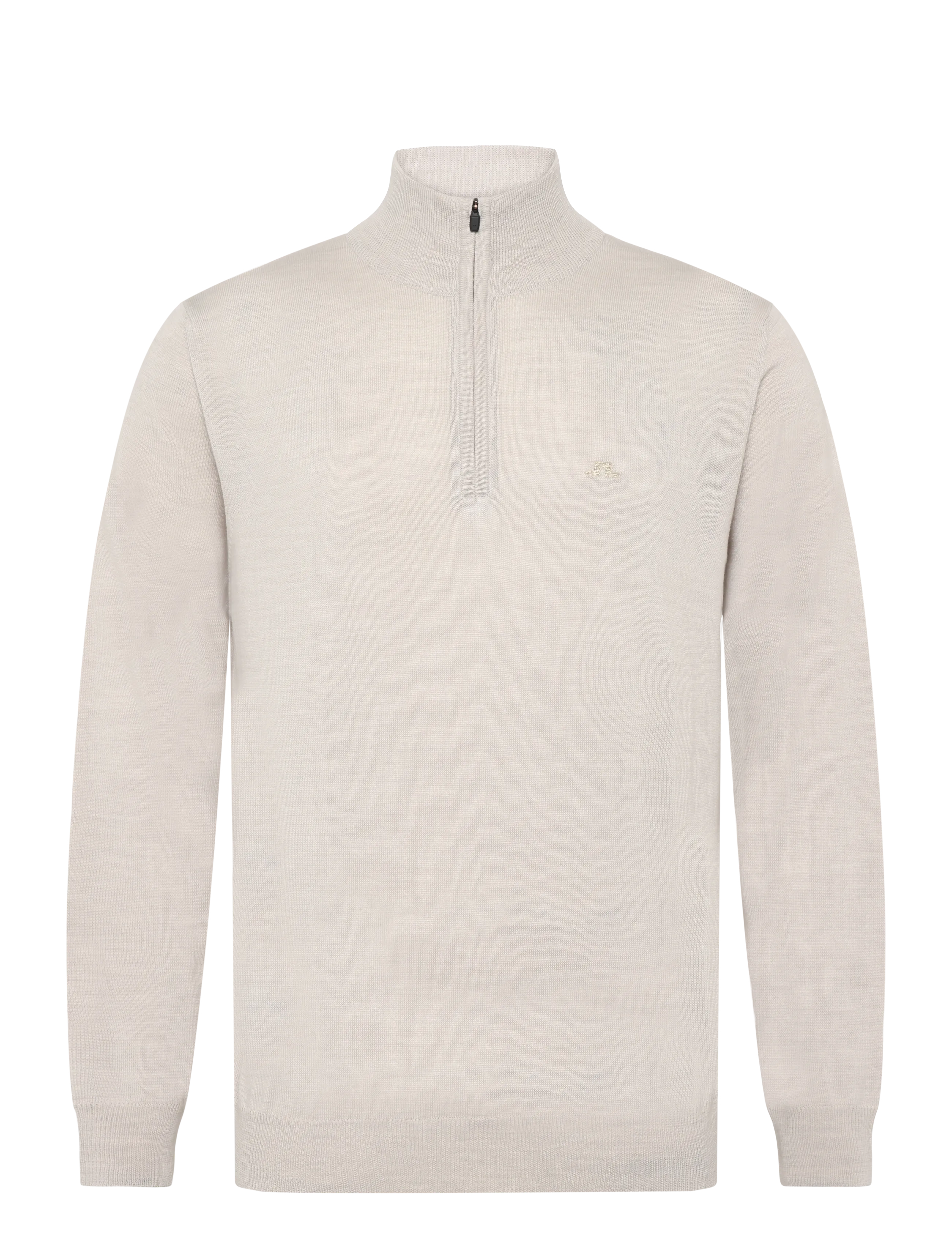 J. Lindeberg KIYAN QUARTER ZIP SWEATER - J.Lindeberg - MOONBEAM MELANGE / cream