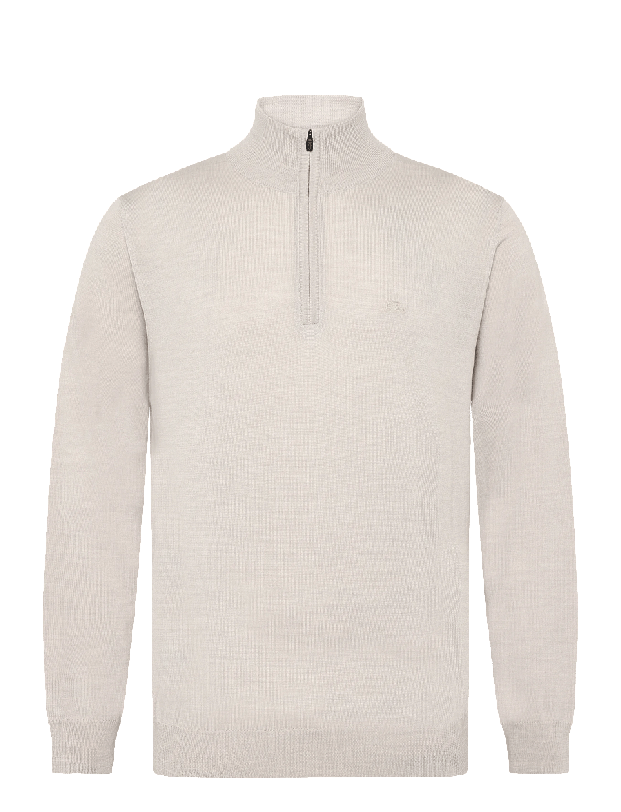 J. Lindeberg - KIYAN QUARTER ZIP SWEATER - pullover mit halbem reißverschluss - moonbeam melange - 1