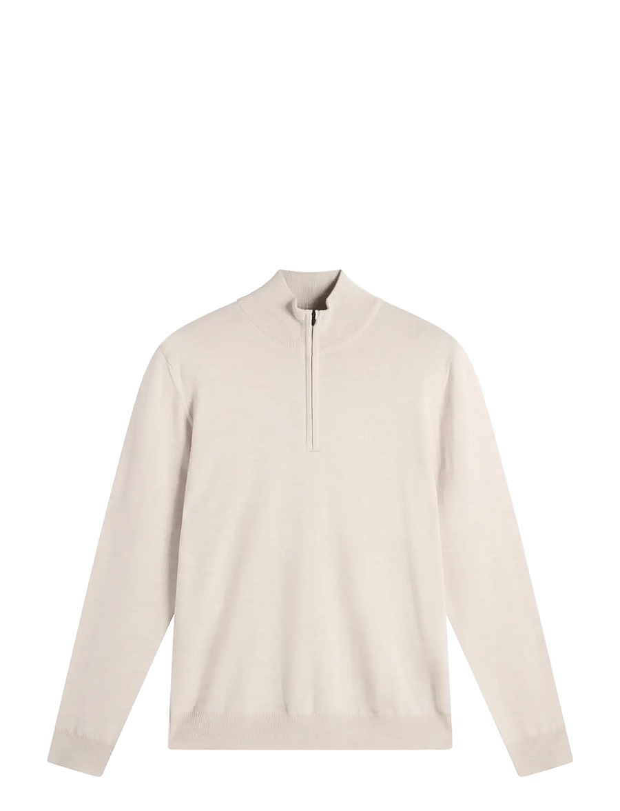 J. Lindeberg - KIYAN QUARTER ZIP SWEATER - half zip-tröjor - moonbeam melange - 1