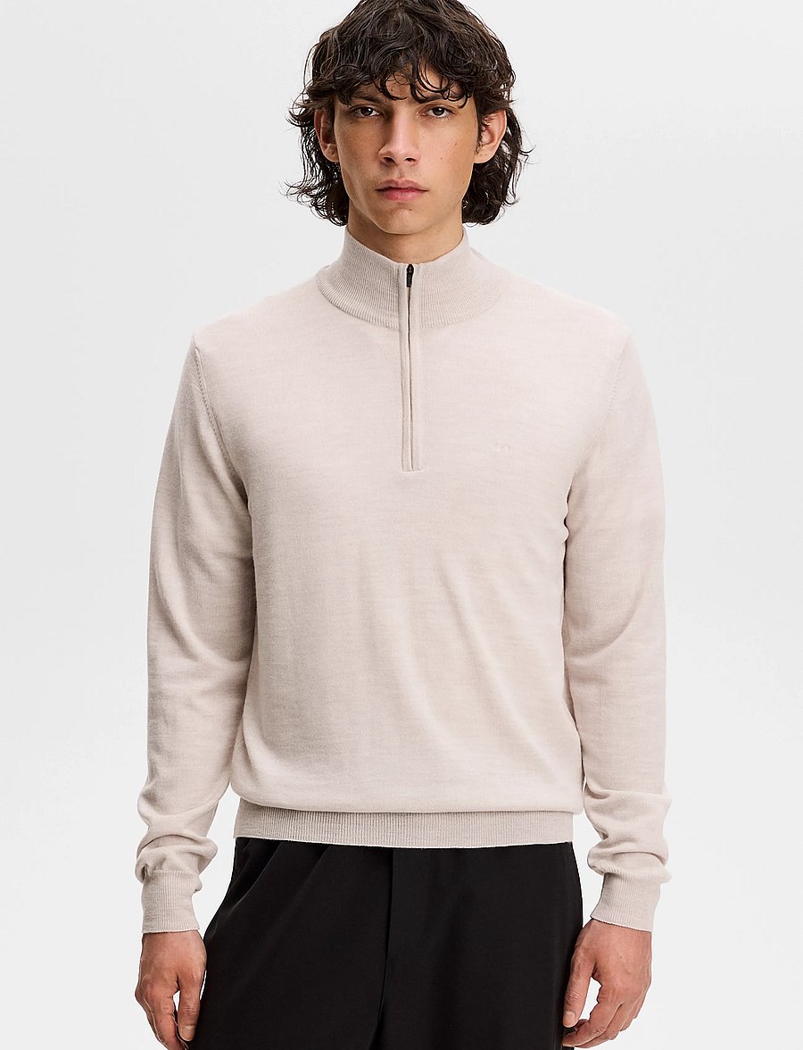 J. Lindeberg - KIYAN QUARTER ZIP SWEATER - half zip-tröjor - moonbeam melange - 0