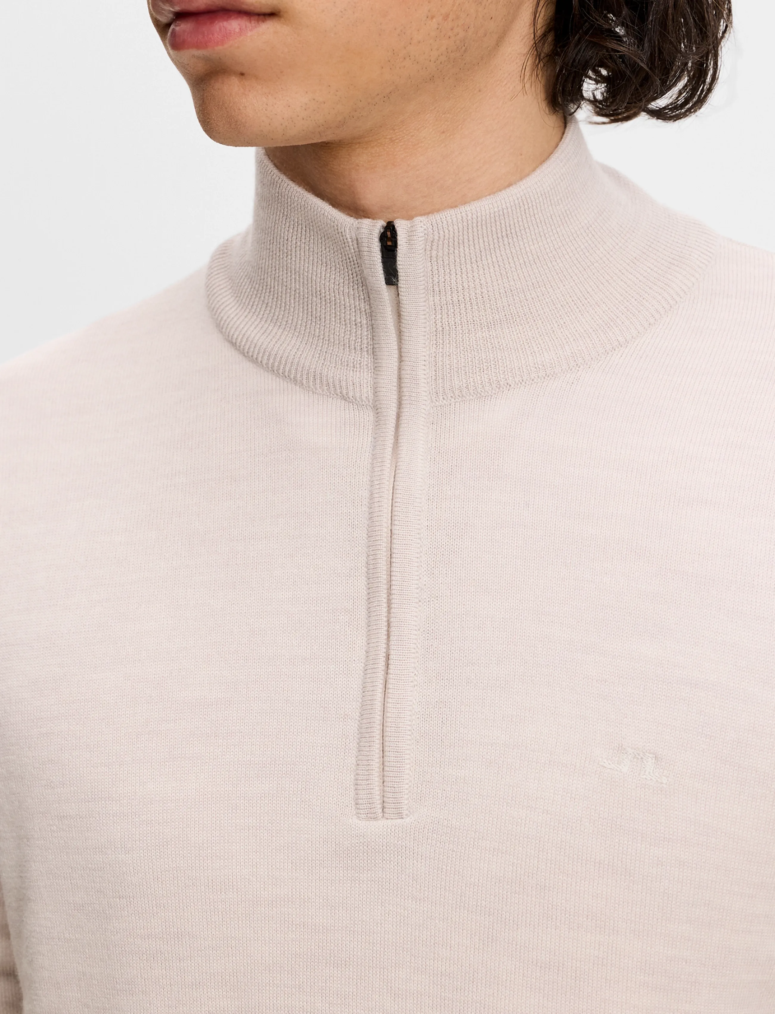 J. Lindeberg - KIYAN QUARTER ZIP SWEATER - half zip-tröjor - moonbeam melange - 3