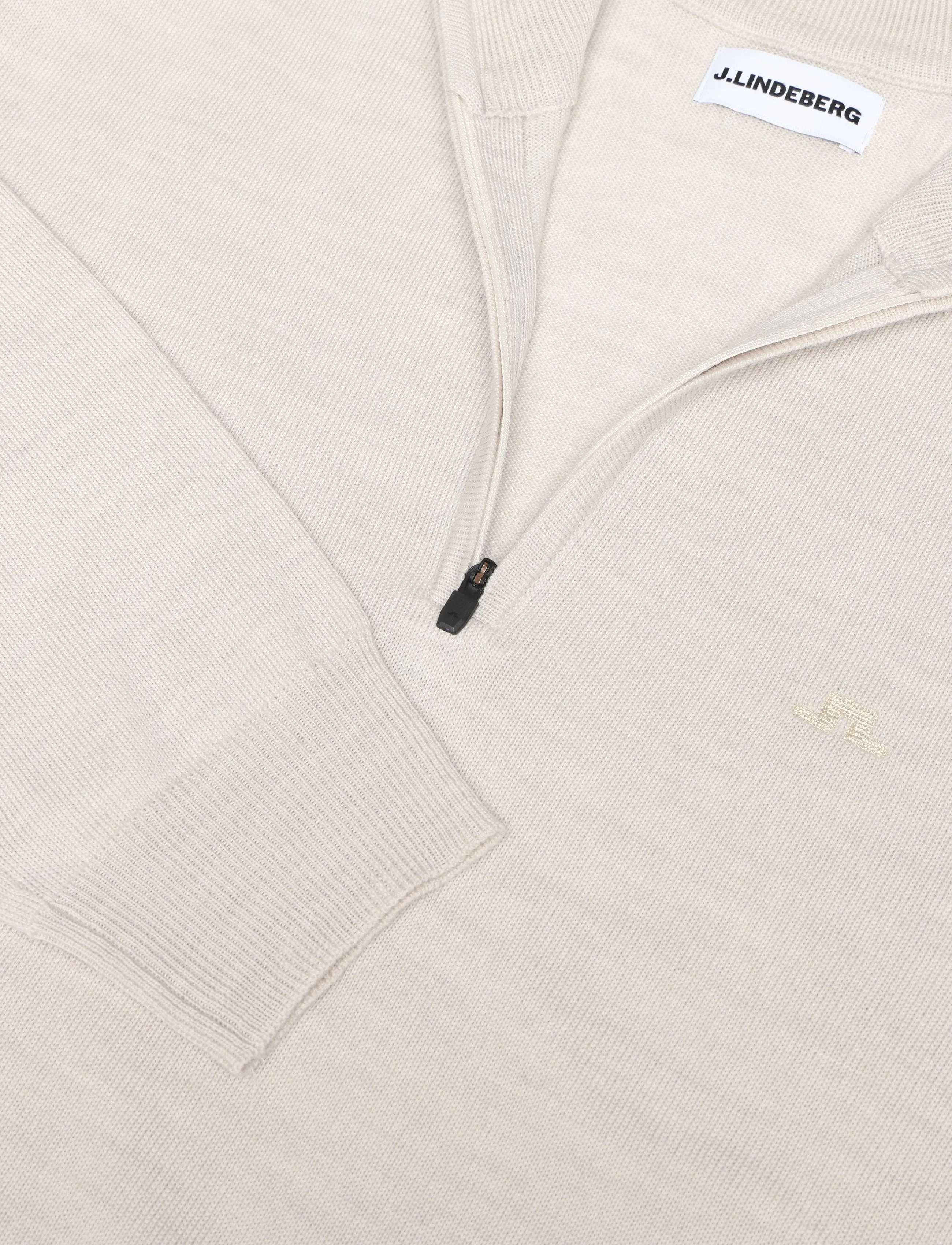 J. Lindeberg - KIYAN QUARTER ZIP SWEATER - half zip jumpers - moonbeam melange - 5