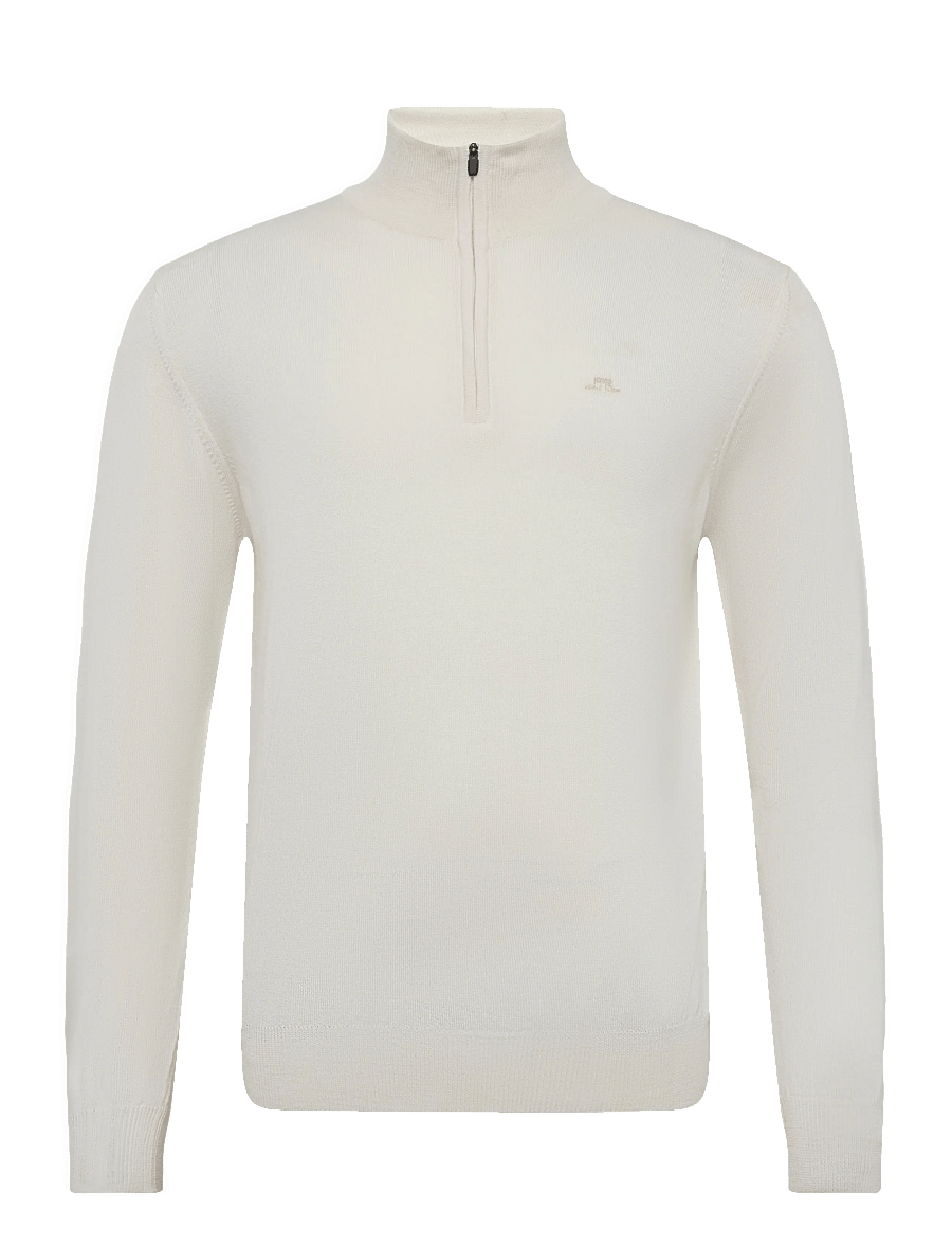 J. Lindeberg - KIYAN QUARTER ZIP SWEATER - half zip-tröjor - white - 1