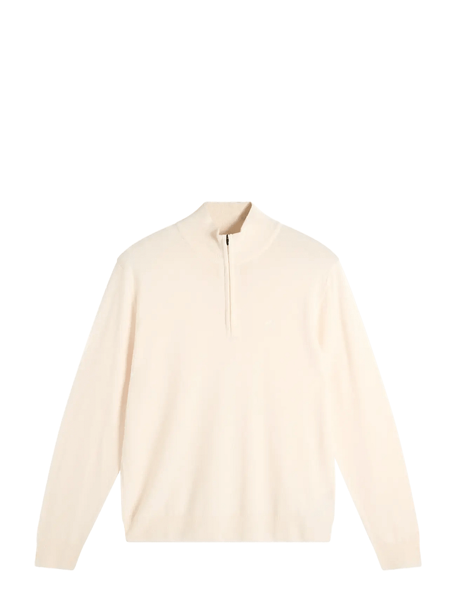 J. Lindeberg - KIYAN QUARTER ZIP SWEATER - pullover mit halbem reißverschluss - white - 1