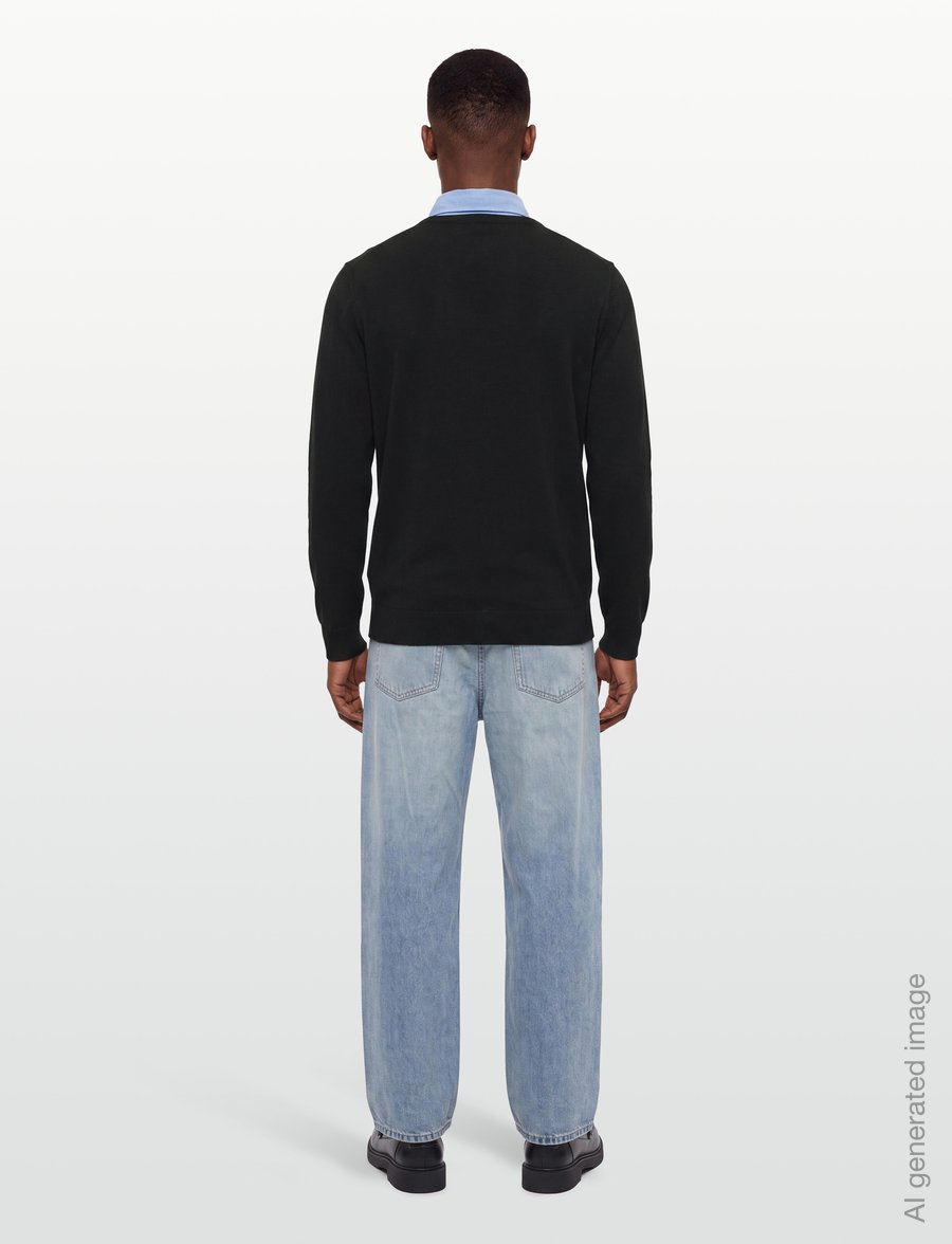 J. Lindeberg - LYMANN KNITTED SWEATER - v-kaelusega - black - 4