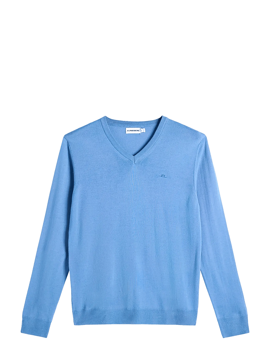 J. Lindeberg - LYMANN KNITTED SWEATER - v-ausschnitt - federal blue - 1