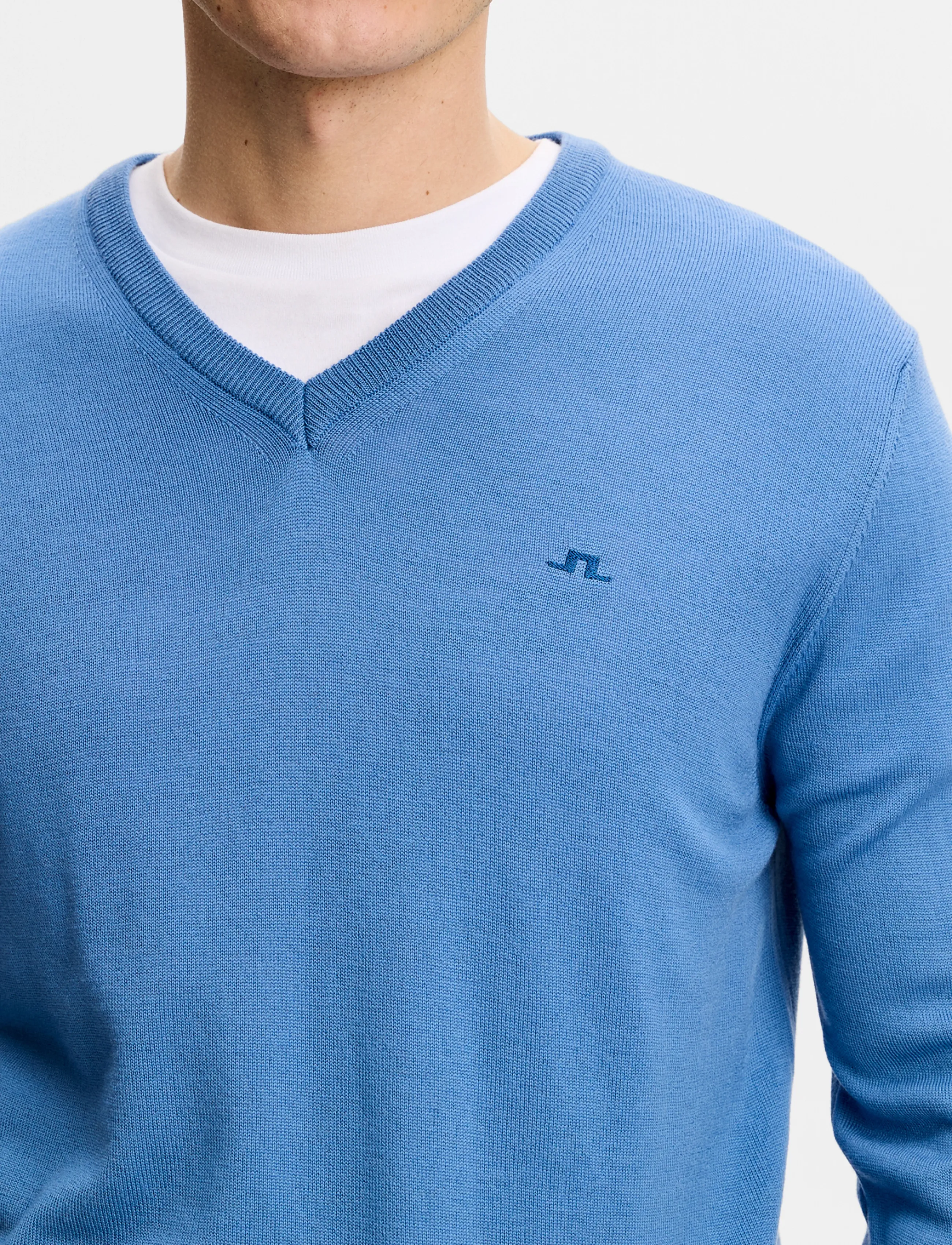 J. Lindeberg - LYMANN KNITTED SWEATER - v-ausschnitt - federal blue - 3