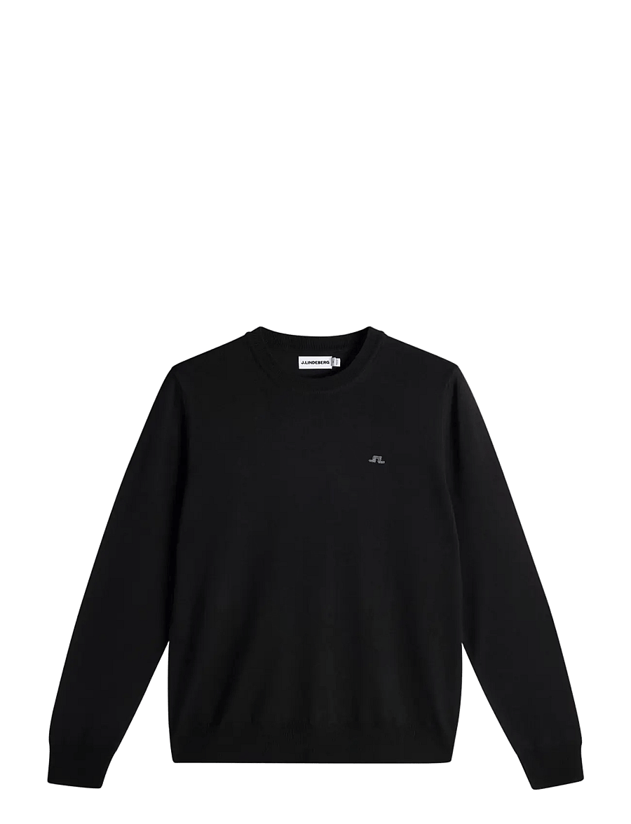 J. Lindeberg - KEANE MERINO CREW NECK - rundhalsad - black - 0