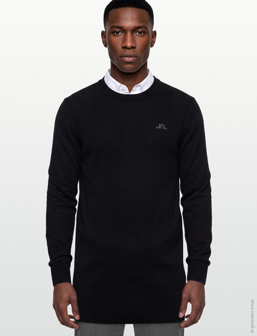 J. Lindeberg - KEANE MERINO CREW NECK - rundhalsad - black - 3