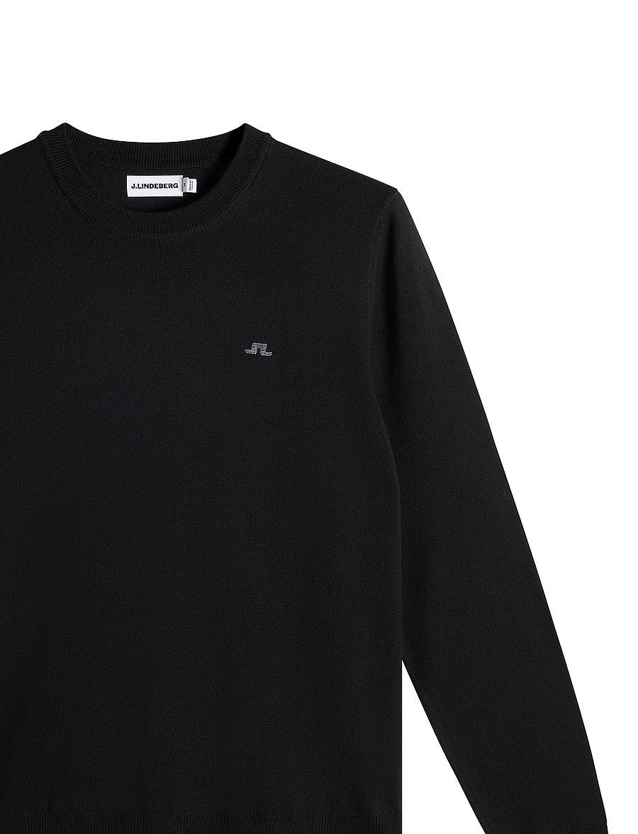 J. Lindeberg - KEANE MERINO CREW NECK - rundhalsad - black - 1