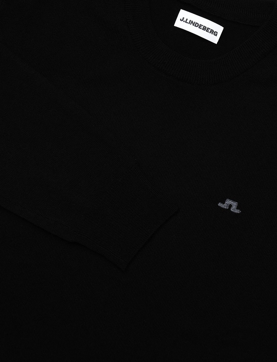 J. Lindeberg - KEANE MERINO CREW NECK - rundhalsad - black - 5