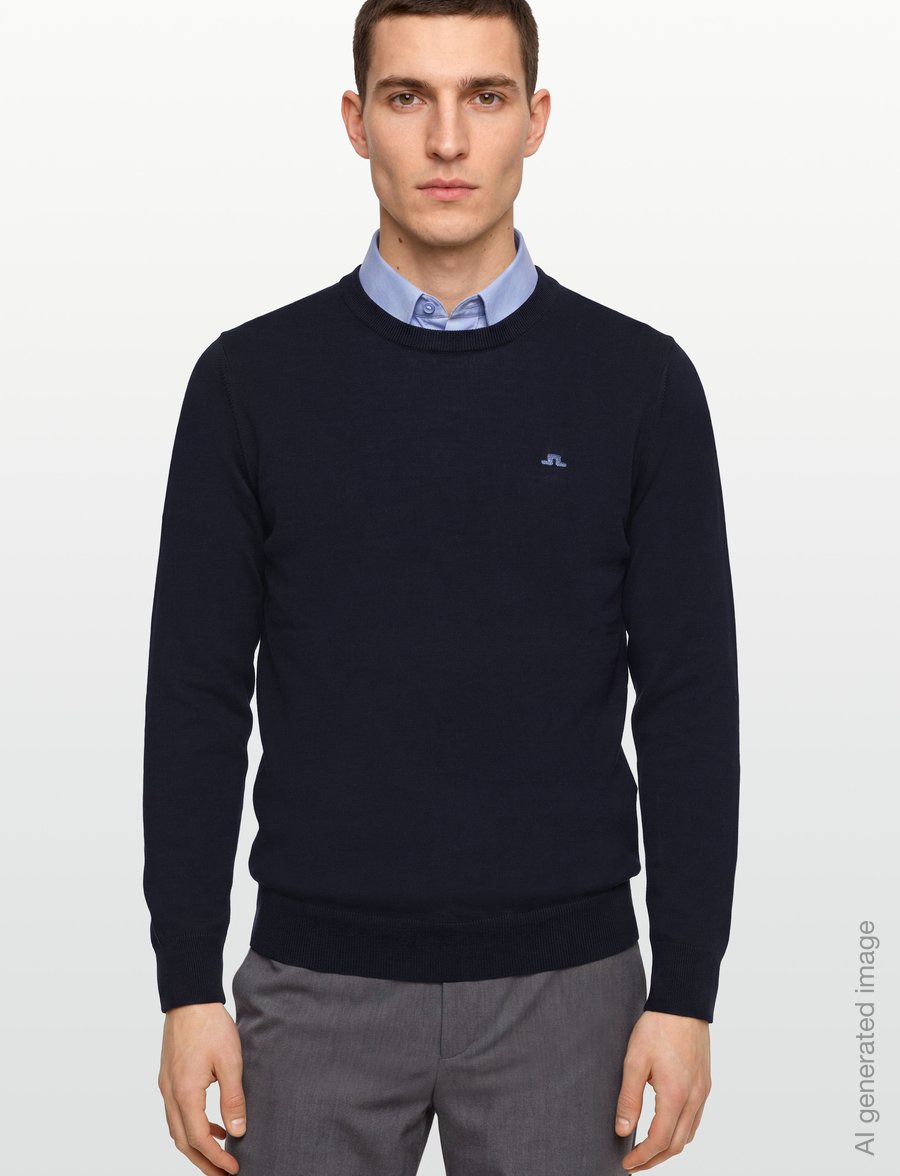 J. Lindeberg - KEANE MERINO CREW NECK - rundhalsad - jl navy - 3