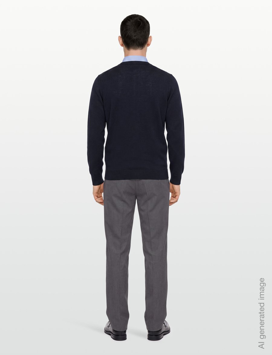J. Lindeberg - KEANE MERINO CREW NECK - rundhalsad - jl navy - 4