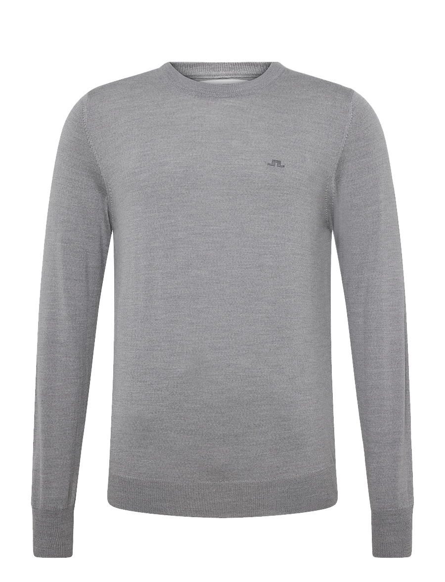 J. Lindeberg - KEANE MERINO CREW NECK - Ümara kaelusega - light grey melange - 0