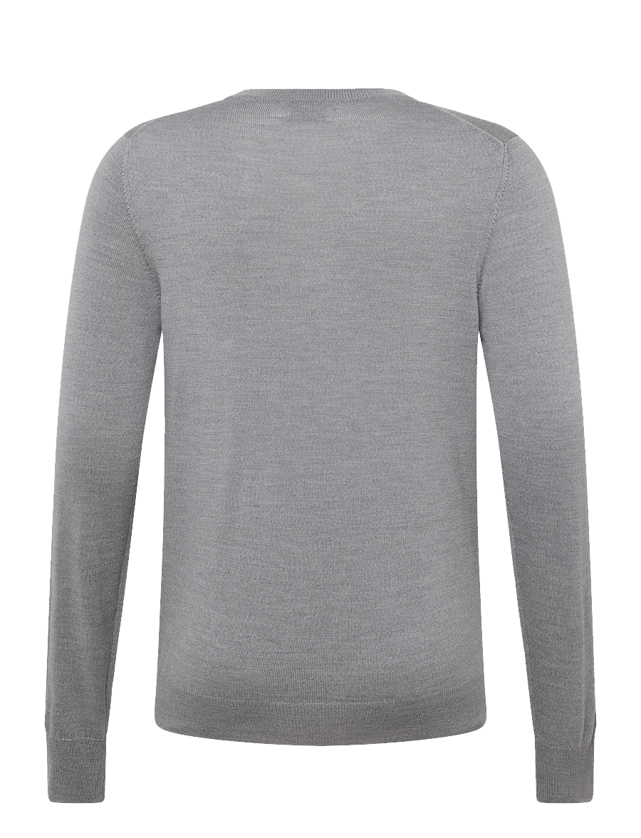 J. Lindeberg - KEANE MERINO CREW NECK - Ümara kaelusega - light grey melange - 1