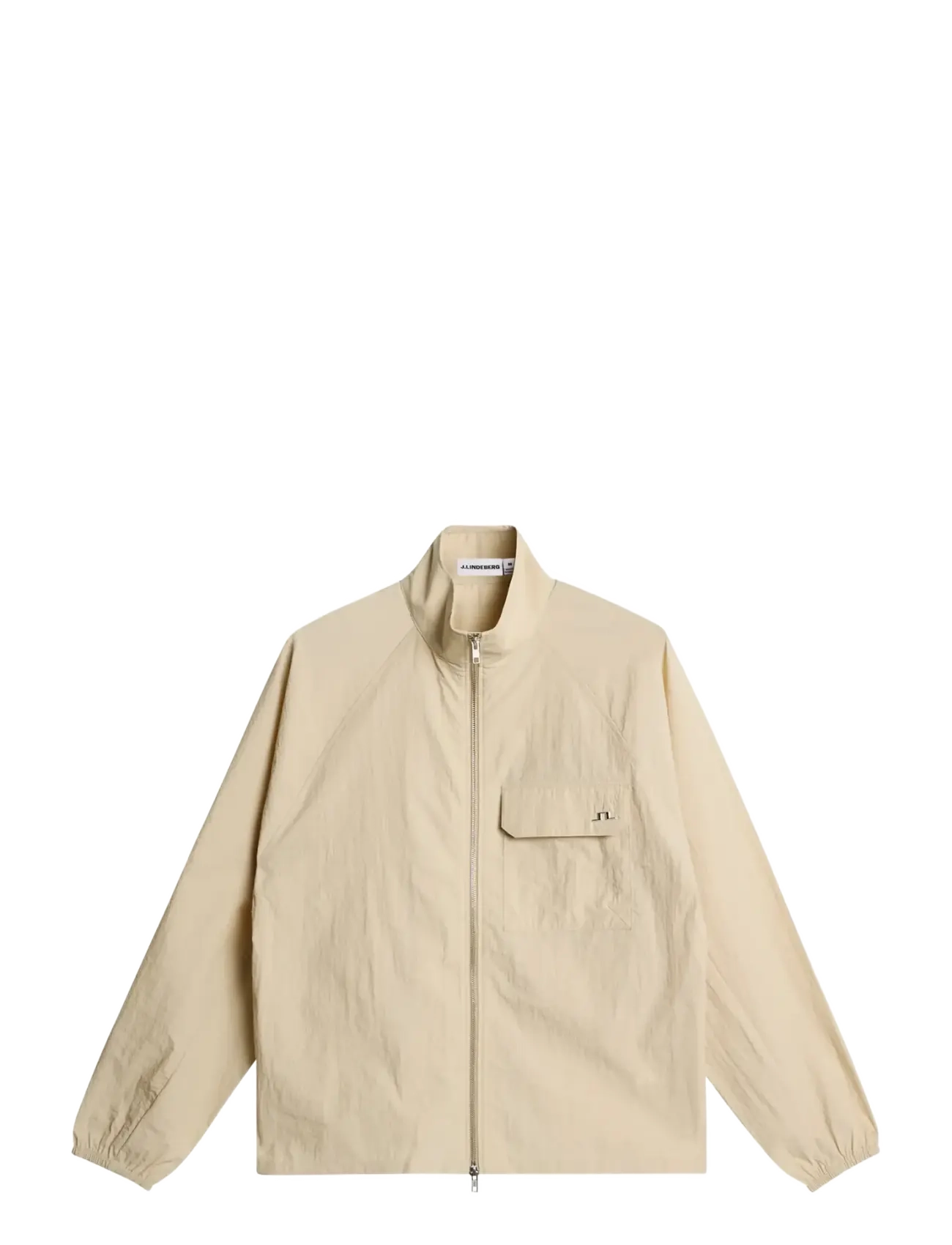 J. Lindeberg Gian Crinkle Zip Overshirt, S, Cream, Jakker > Lette Jakker, Herre