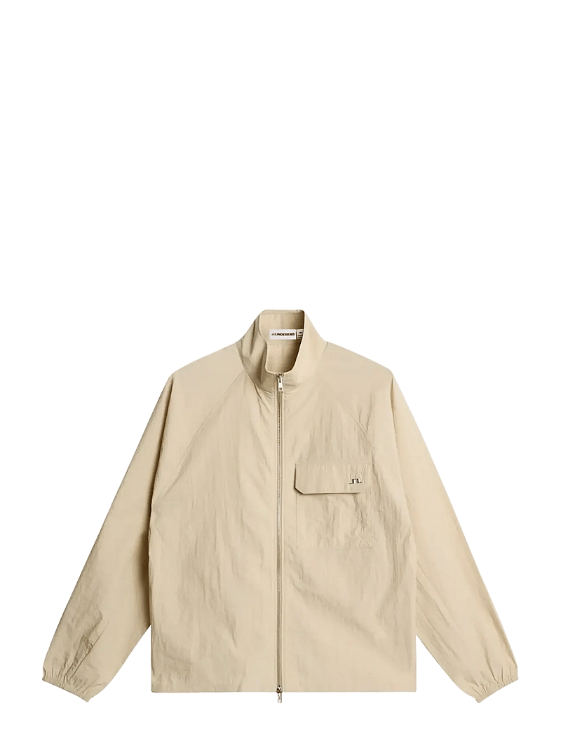 J. Lindeberg - Gian Crinkle Zip Overshirt - vindjakker - moonbeam - 0