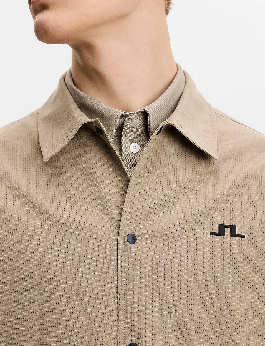 J. Lindeberg - Dex Coach Overshirt - rõivad - brindle - 4