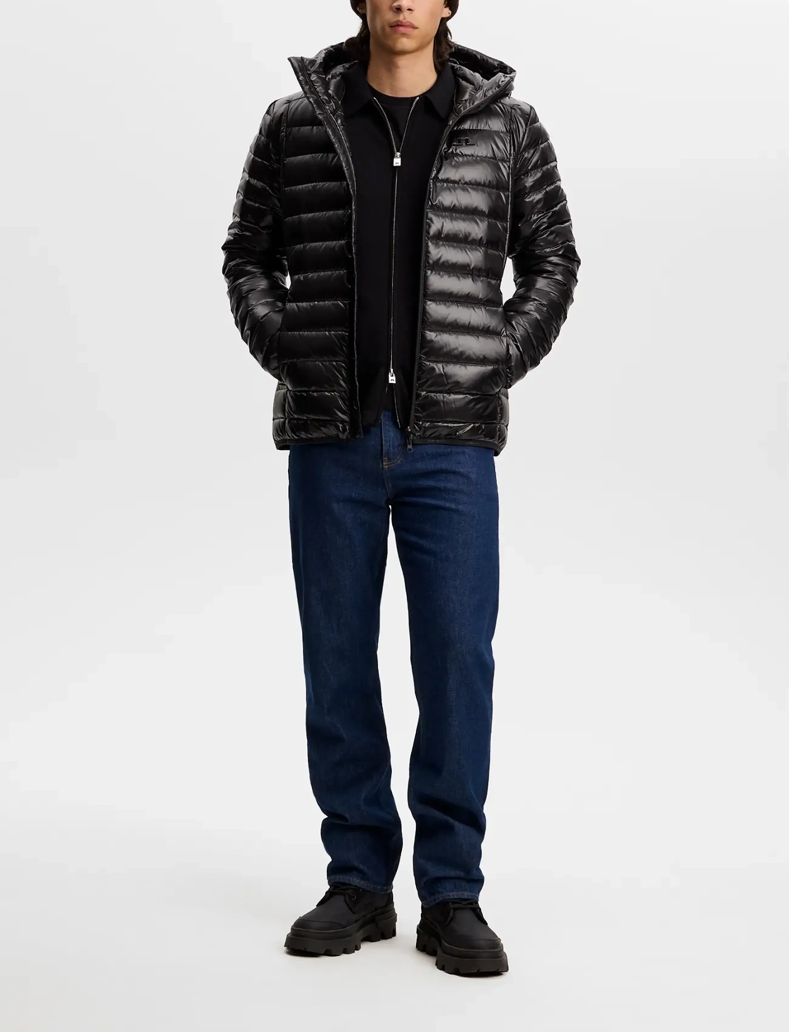 J. Lindeberg - Oden Light Down Hood - dunjackor - black - 3