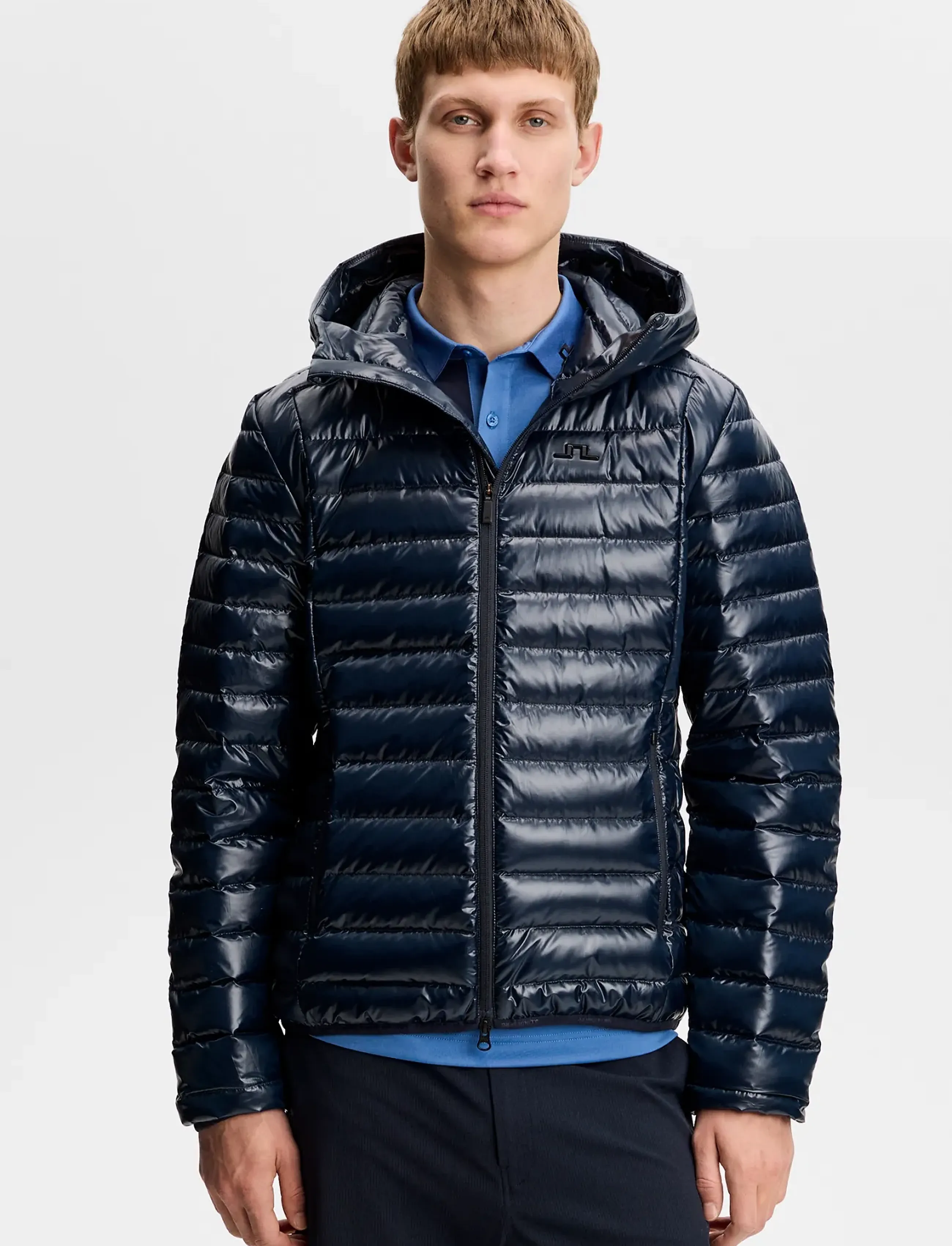 J. Lindeberg Oden Light Down Hood - Jackor - JL NAVY / navy