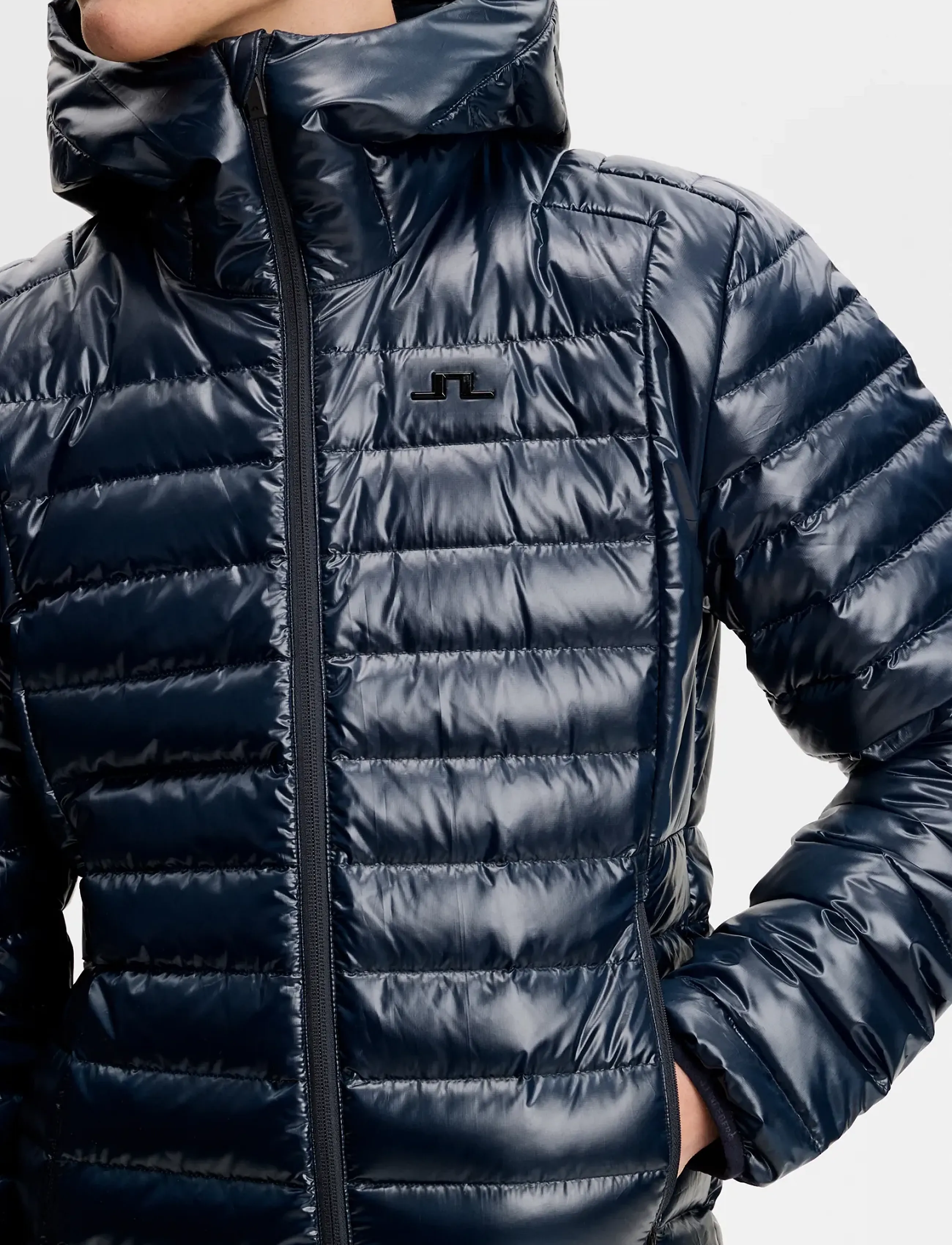 J. Lindeberg - Oden Light Down Hood - dunjackor - jl navy - 4