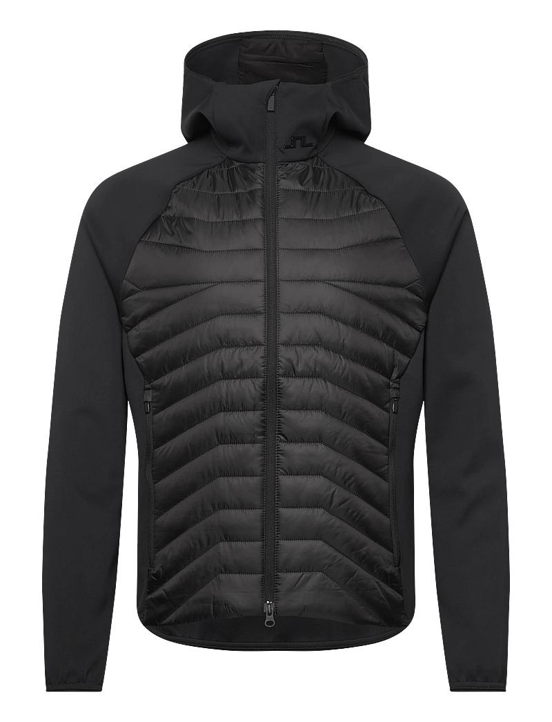 J. Lindeberg - Heyden Quilt Hybrid Hood - quiltede - black - 1