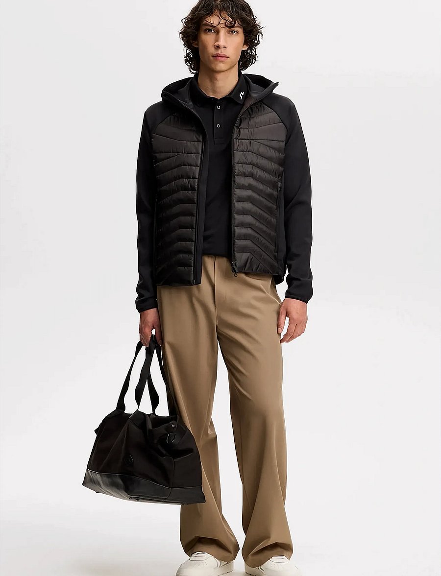 J. Lindeberg - Heyden Quilt Hybrid Hood - quiltede - black - 4