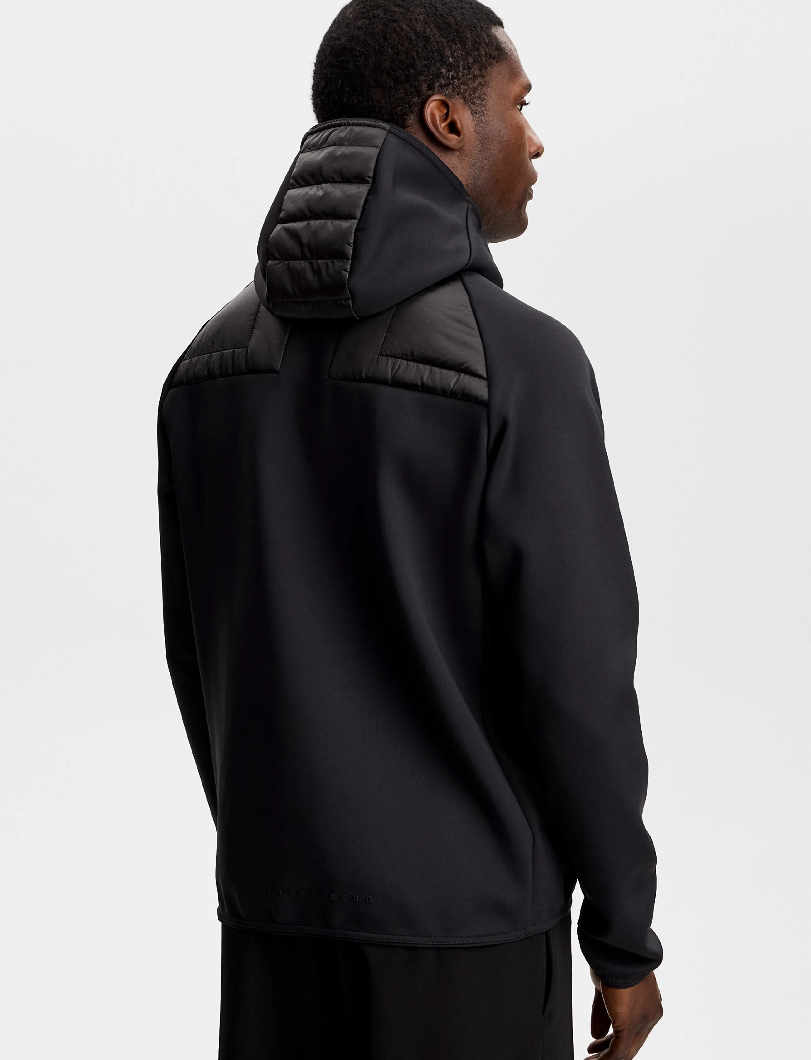 J. Lindeberg - Heyden Quilt Hybrid Hood - sulejoped ja voodriga joped - black - 3