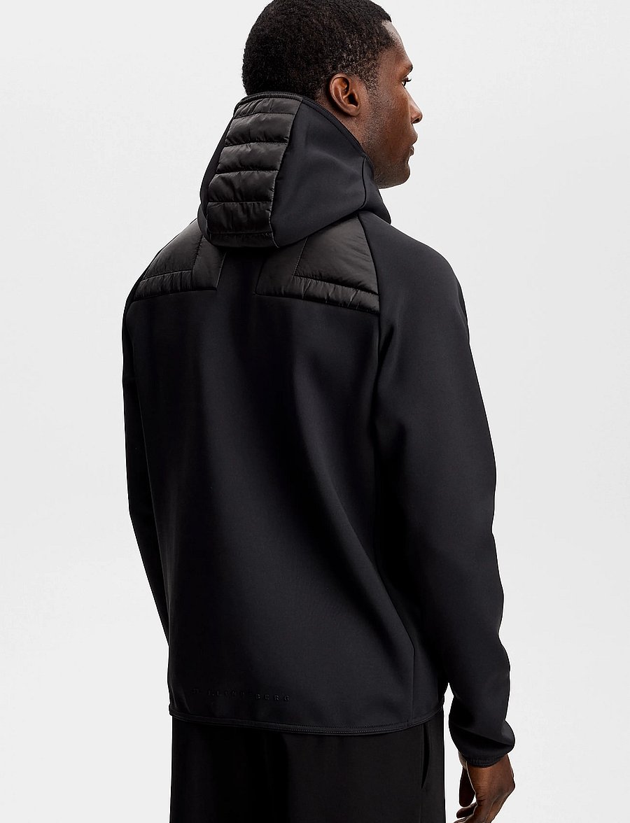 J. Lindeberg - Heyden Quilt Hybrid Hood - sulejoped ja voodriga joped - black - 3