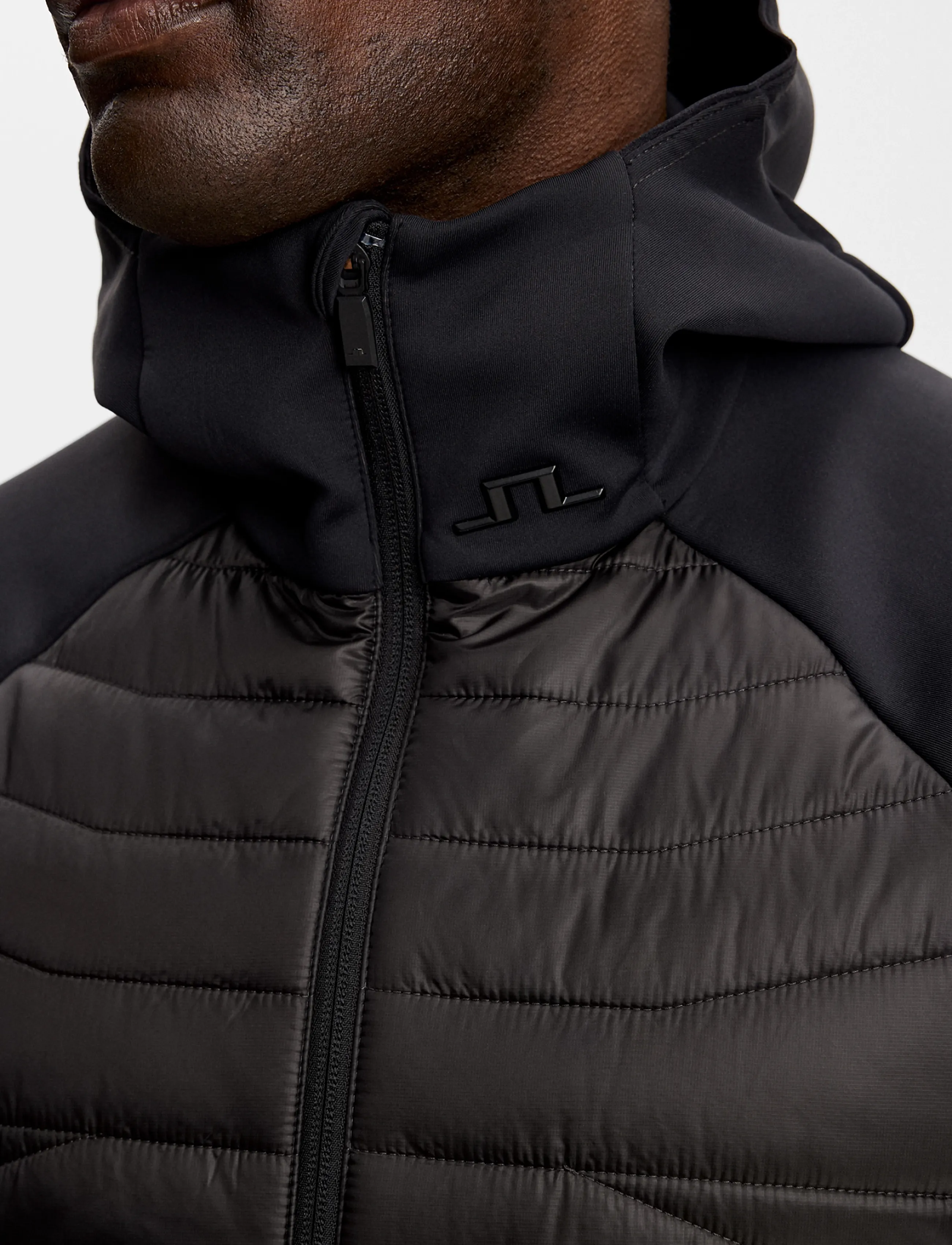 J. Lindeberg - Heyden Quilt Hybrid Hood - sulejoped ja voodriga joped - black - 5