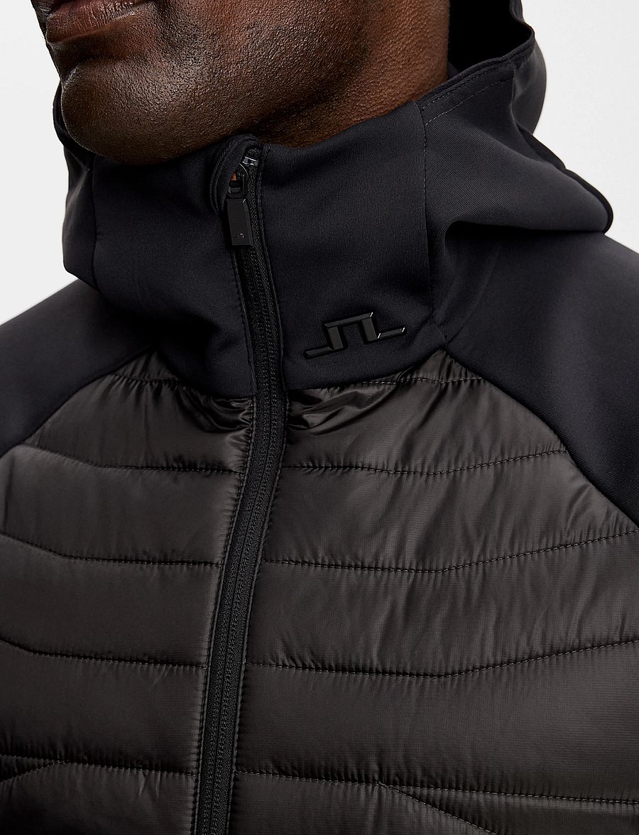 J. Lindeberg - Heyden Quilt Hybrid Hood - sulejoped ja voodriga joped - black - 5