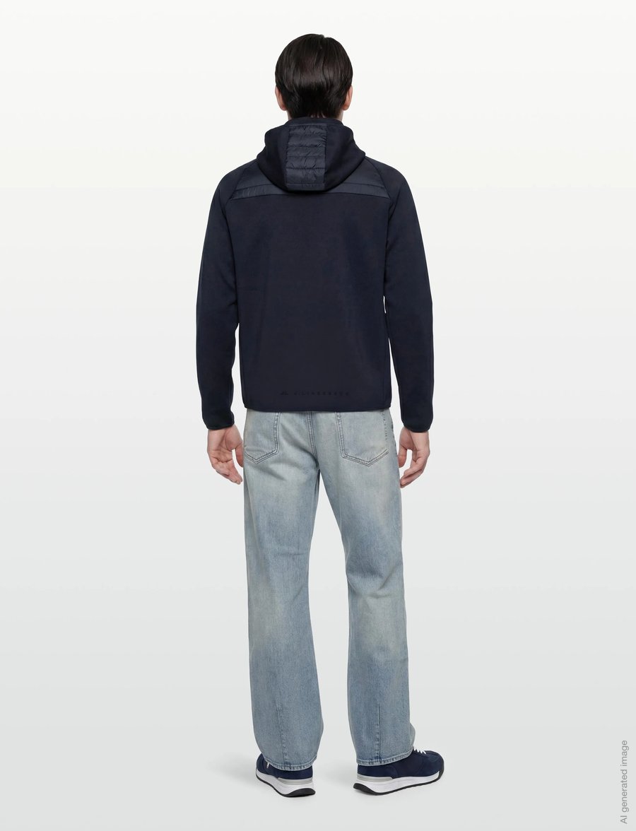 J. Lindeberg - Heyden Quilt Hybrid Hood - quiltede - jl navy - 4