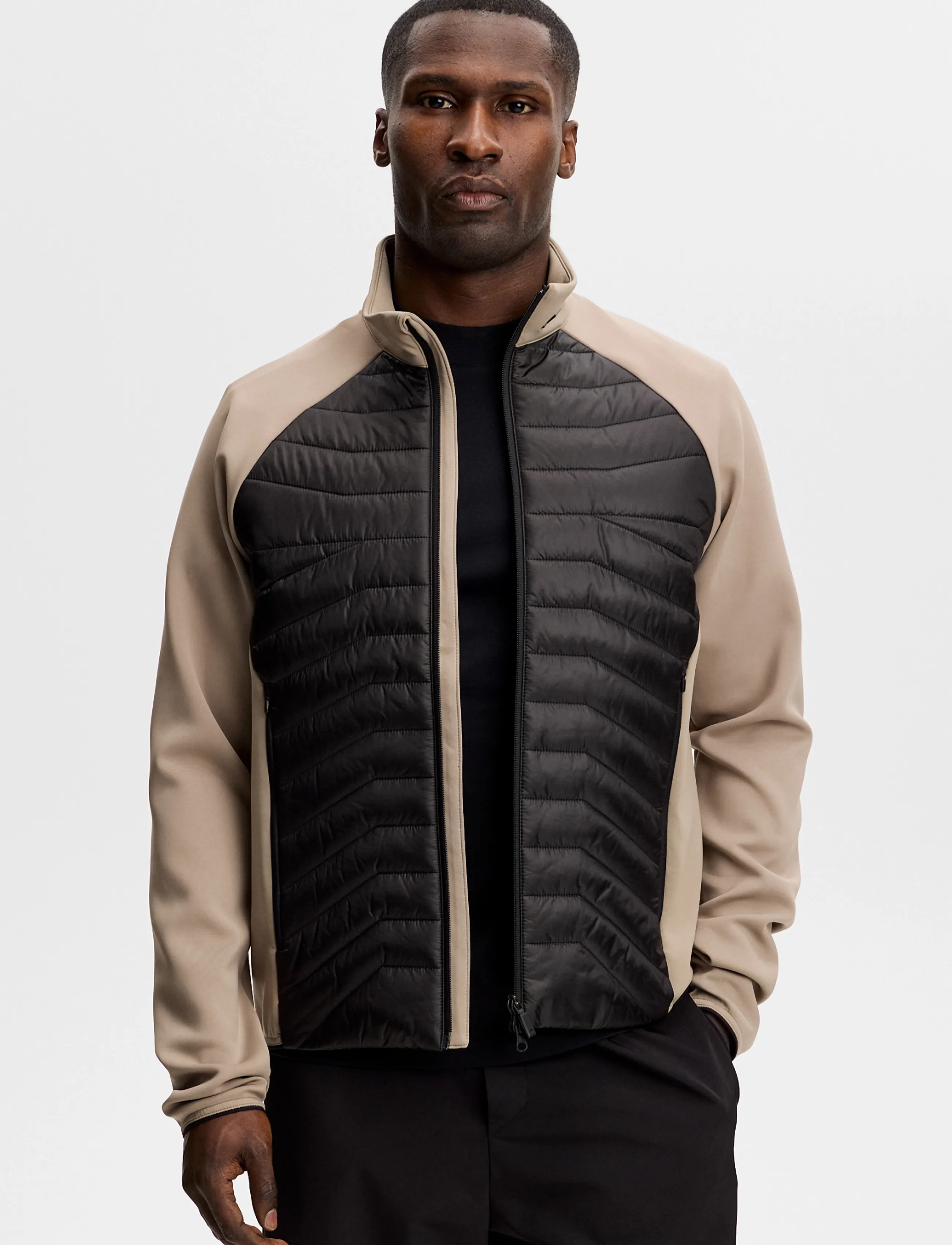 J. Lindeberg Heyden Quilt Hybrid Jacket - Jackor - BRINDLE / beige
