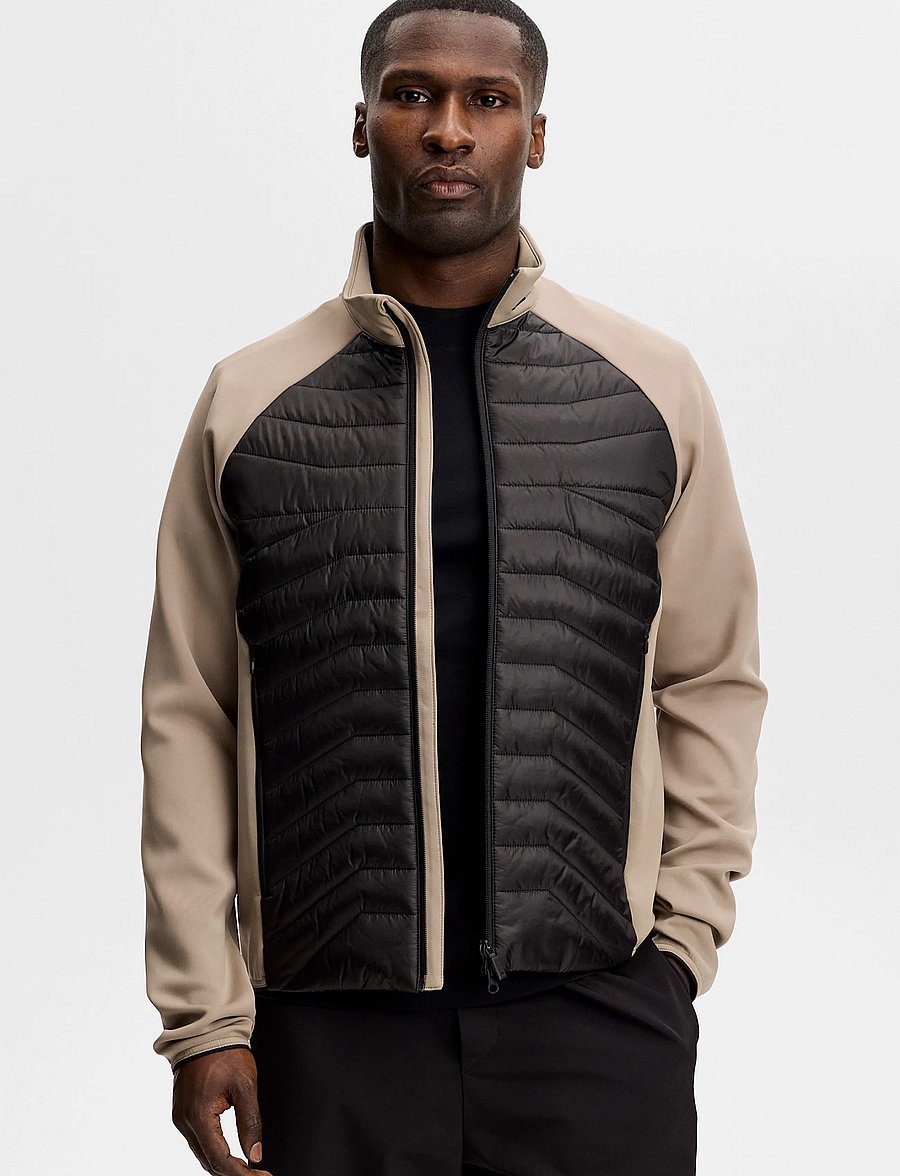 J. Lindeberg - Heyden Quilt Hybrid Jacket - hybridjackor - brindle - 0