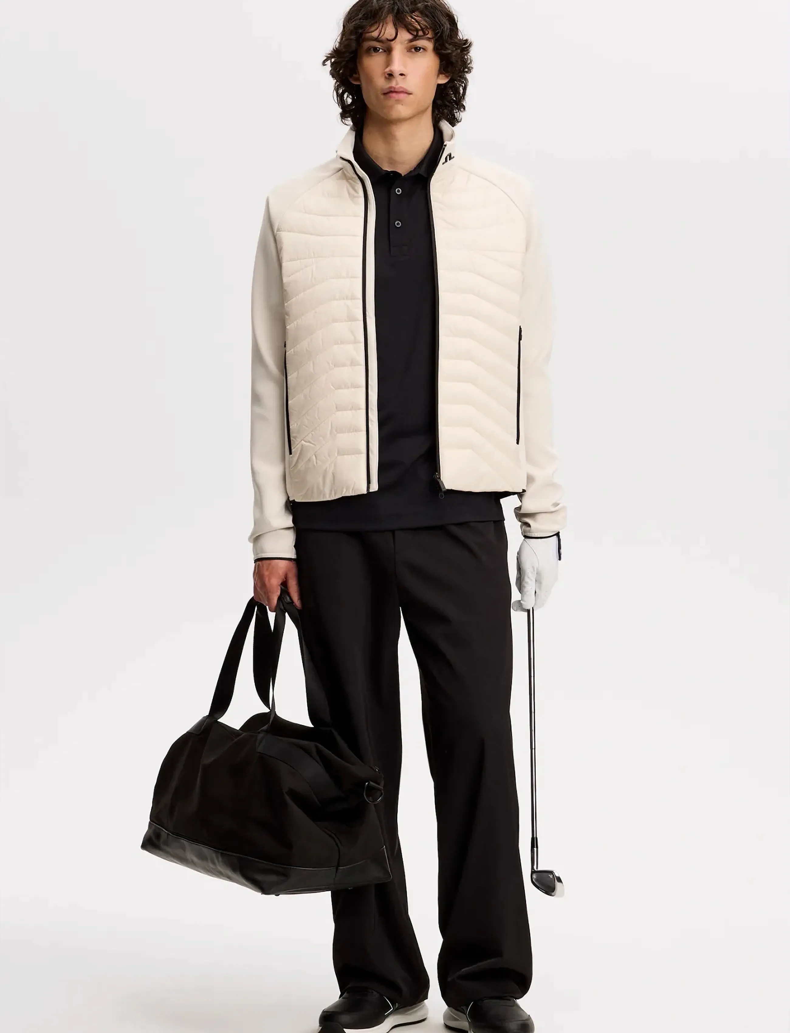 J. Lindeberg - Heyden Quilt Hybrid Jacket - quilted jackets - moonbeam - 4