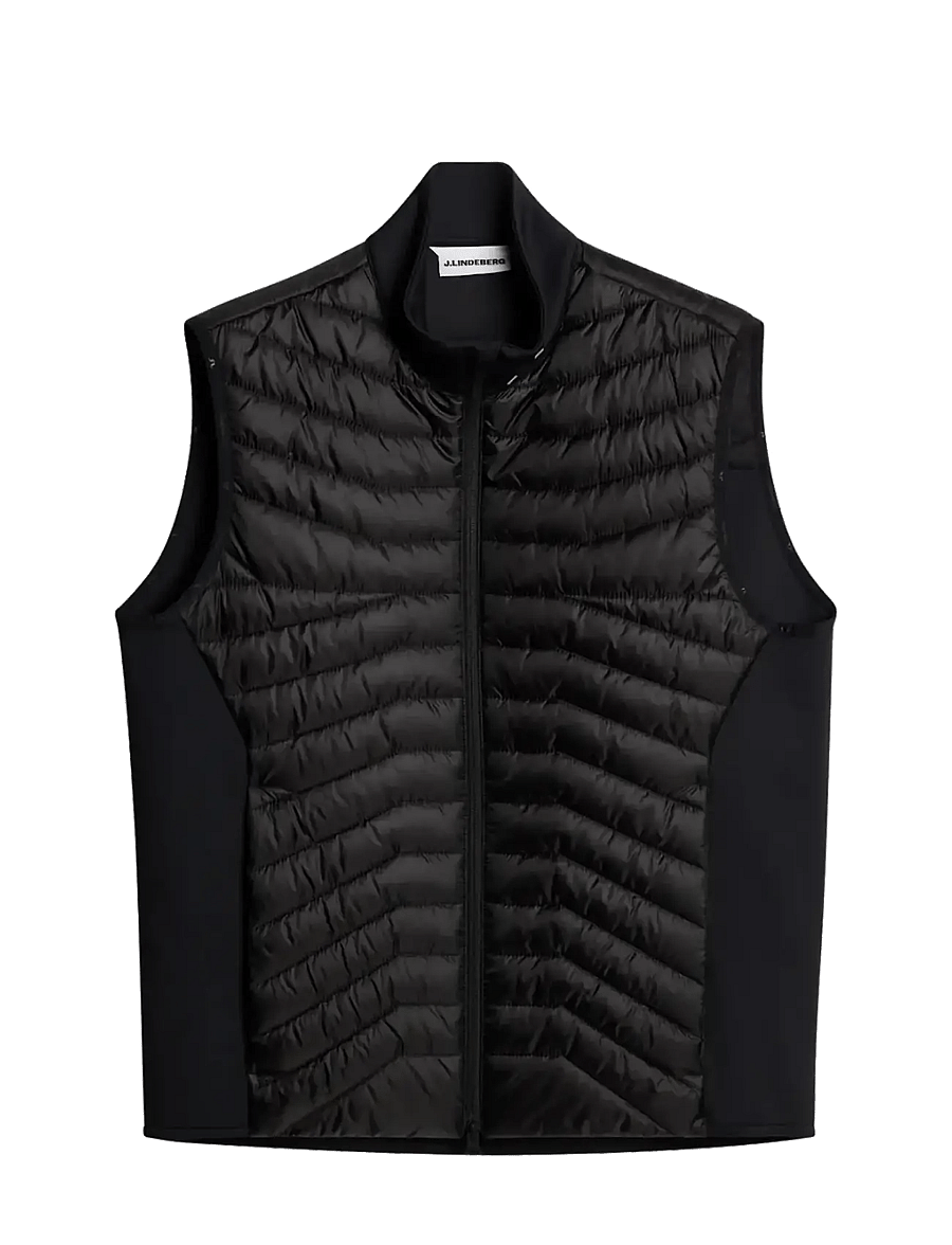 J. Lindeberg - Heyden Quilt Hybrid Vest - vestes - black - 1