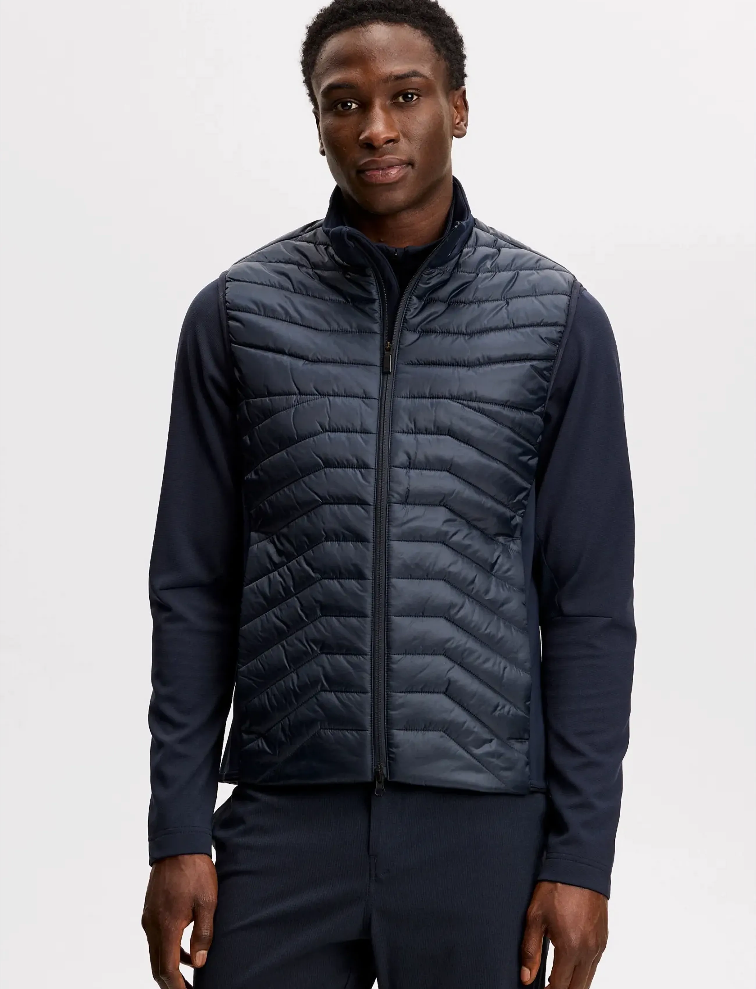 J. Lindeberg Heyden Quilt Hybrid Vest - J.Lindeberg - JL NAVY / navy