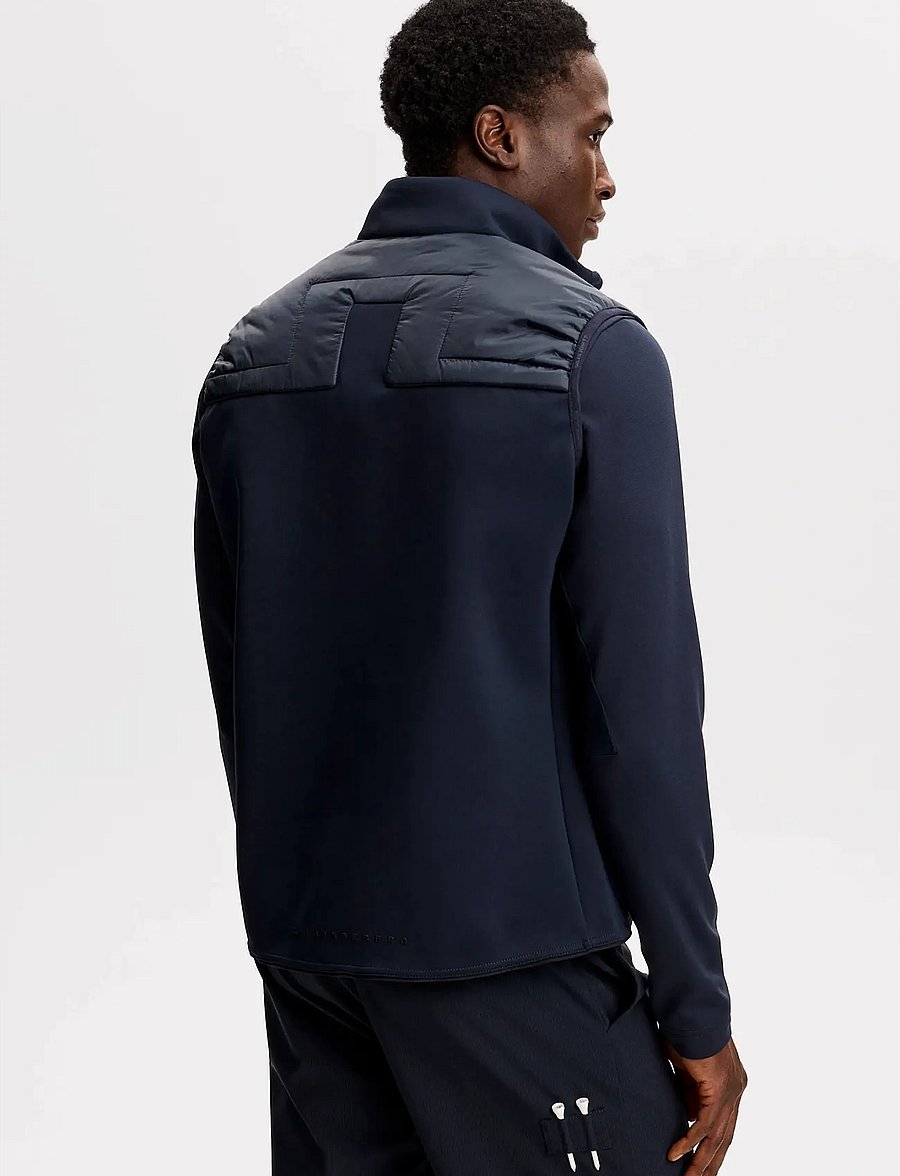 J. Lindeberg - Heyden Quilt Hybrid Vest - outdoor - jl navy - 3