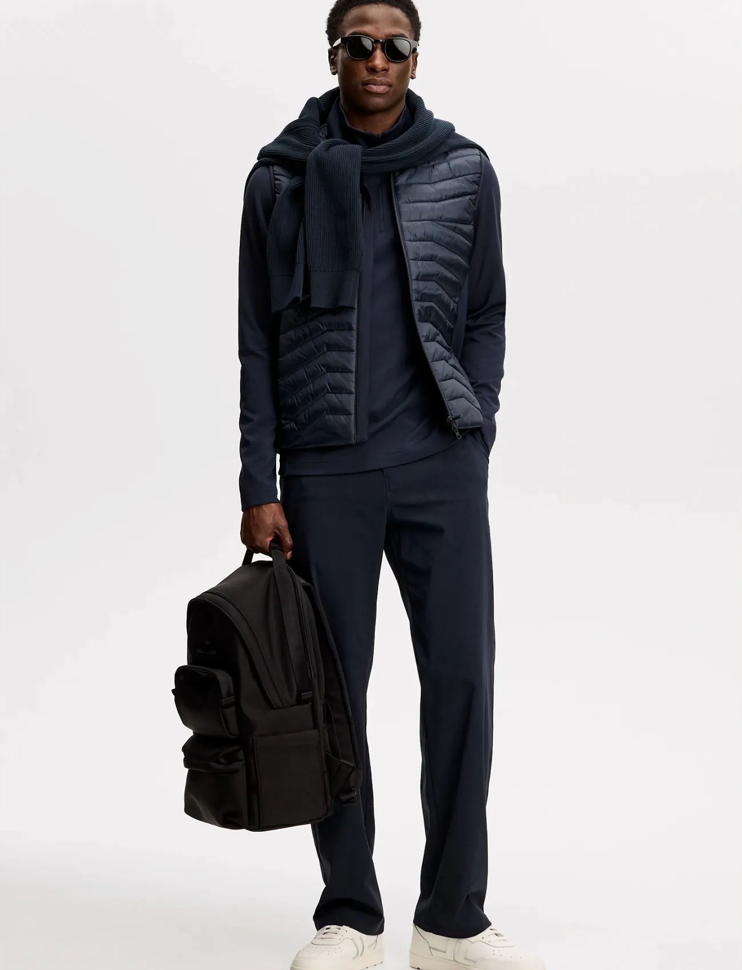 J. Lindeberg - Heyden Quilt Hybrid Vest - outdoor - jl navy - 4
