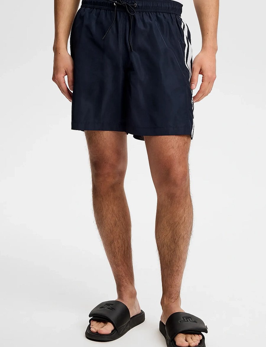 J. Lindeberg - Delta Stripe Swim Shorts - badehosen - jl navy - 0
