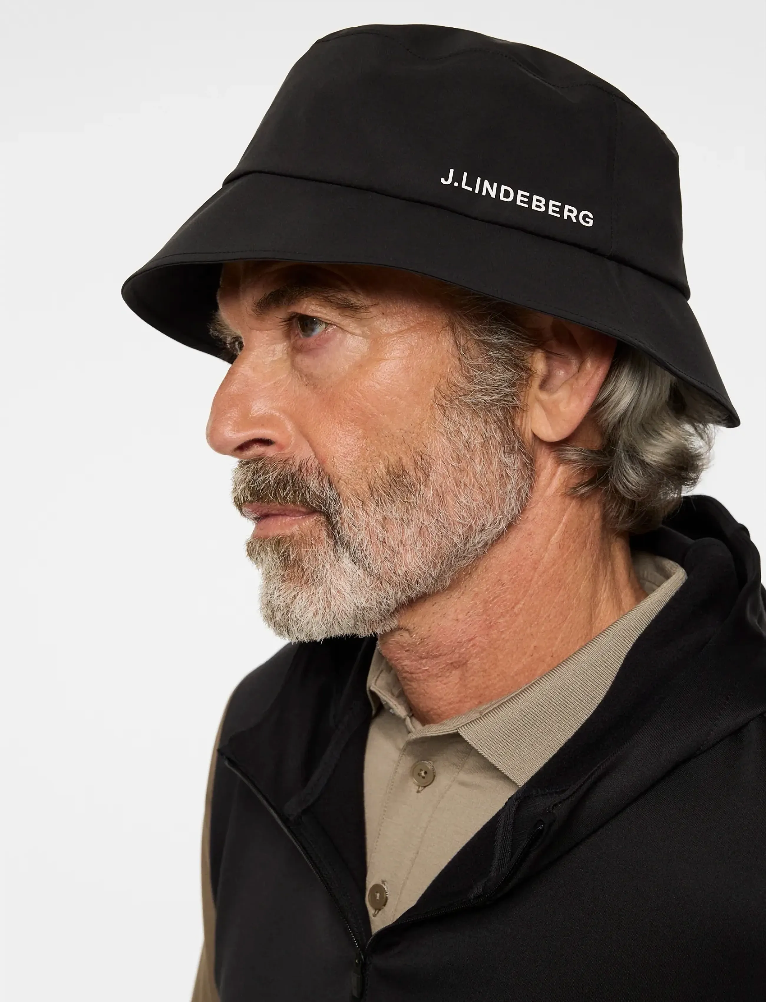 J. Lindeberg Sandy Rain Bucket Hat, 58, Headwear, Schwarz - Hats, Männerswear