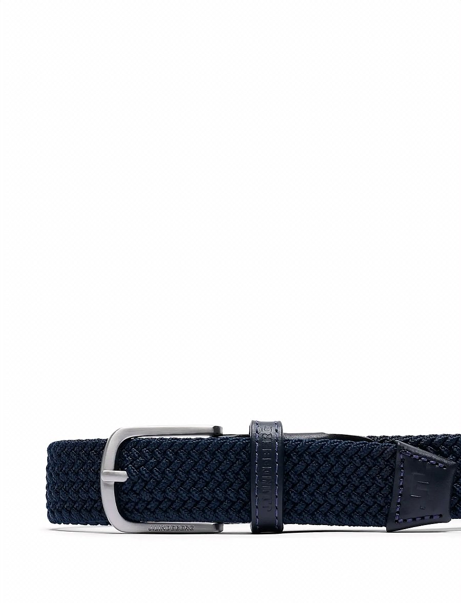 J. Lindeberg - Benny Belt - geflochtene gürtel - jl navy - 2