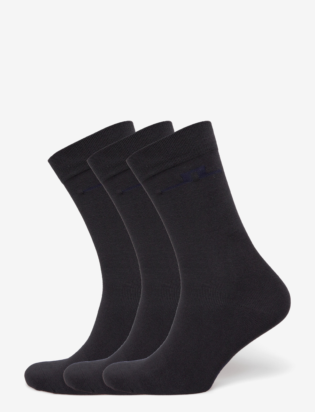 J. Lindeberg - Bamboo Long Socks 3P - vanliga strumpor - black - 0