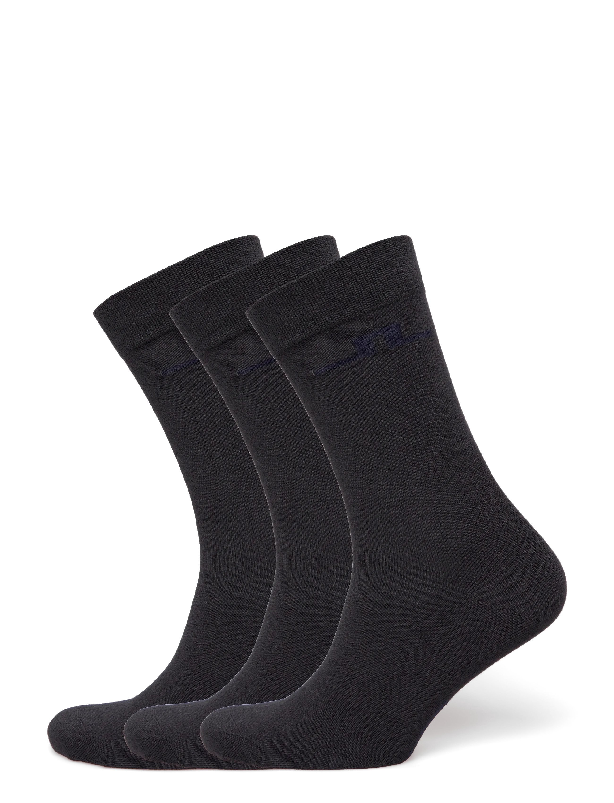 Bamboo Long Socks 3P - BLACK