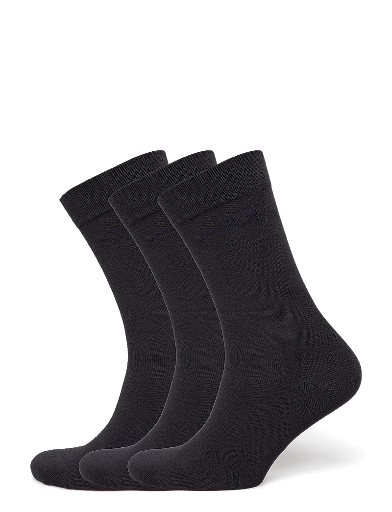 J. Lindeberg - Bamboo Long Socks 3P - vanliga strumpor - black - 0