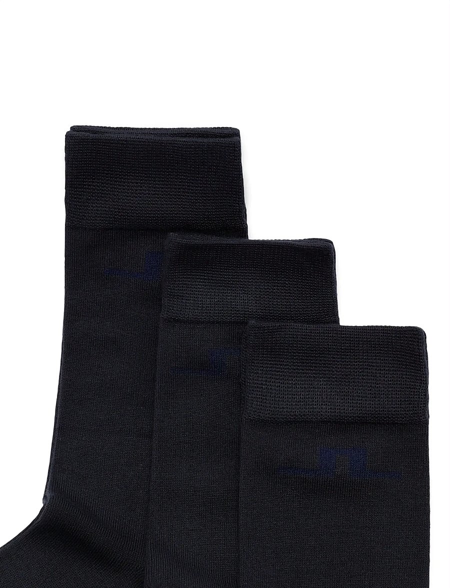 J. Lindeberg - Long Socks 3P - chaussettes crew - black - 2
